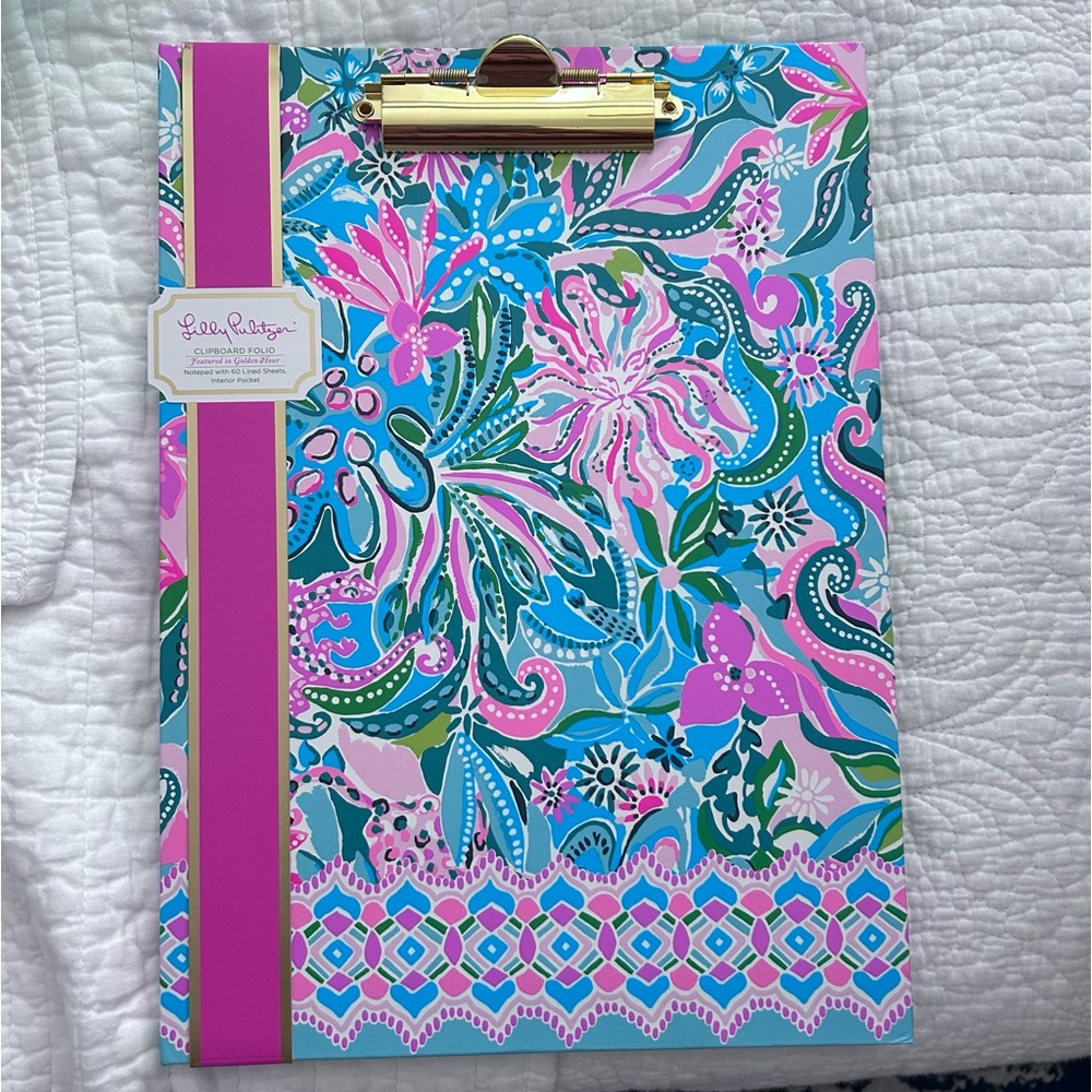 NWT Lilly Pulitzer Clipboard Folio